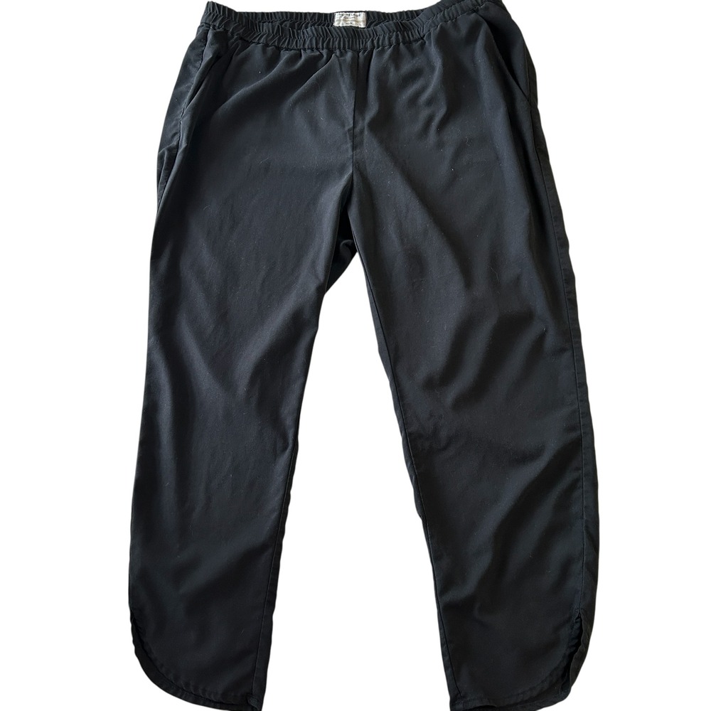 Marine Layer Black Casual Elastic-Waist Trousers